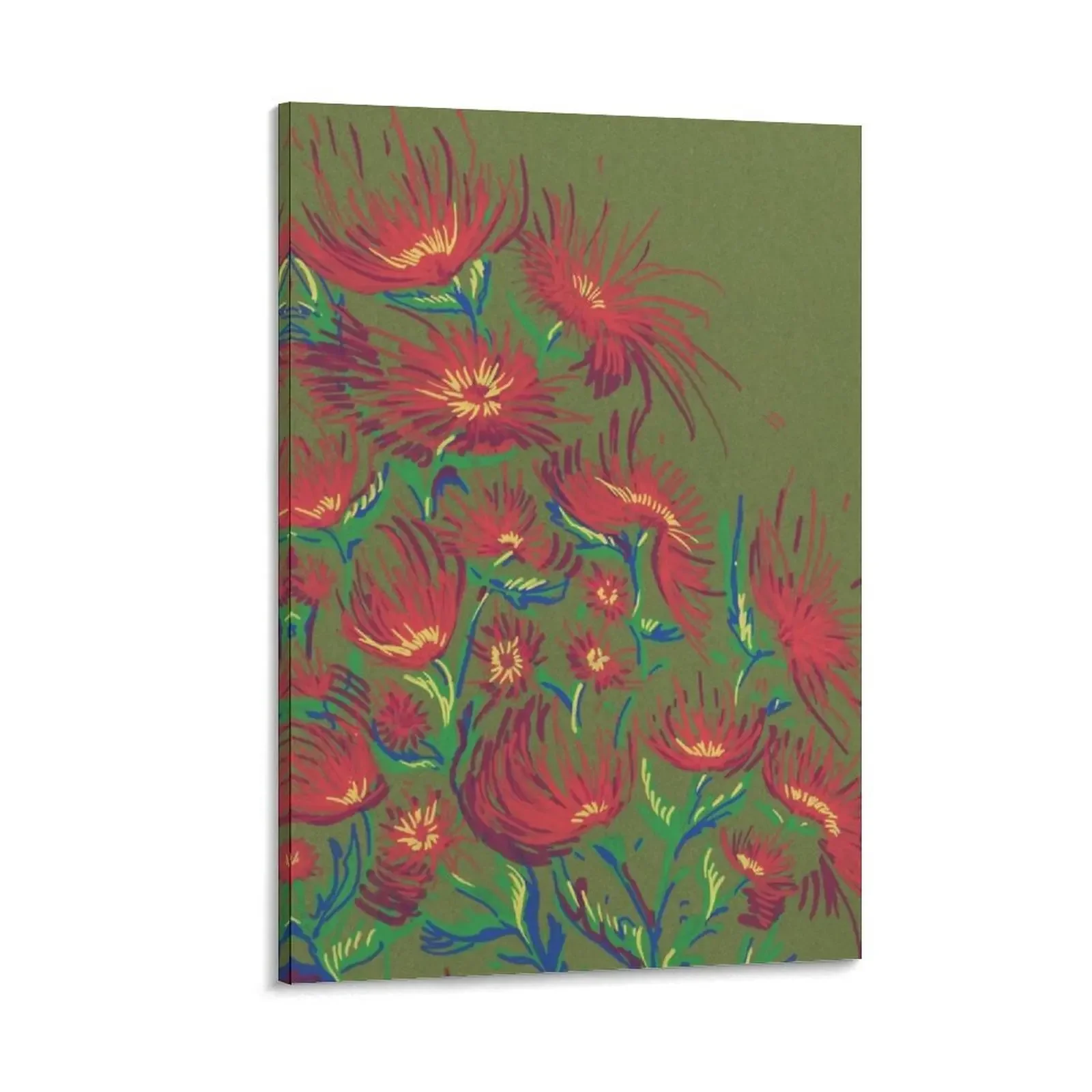 

Red Puffs Canvas Painting poster anime Decoration stickers & posters