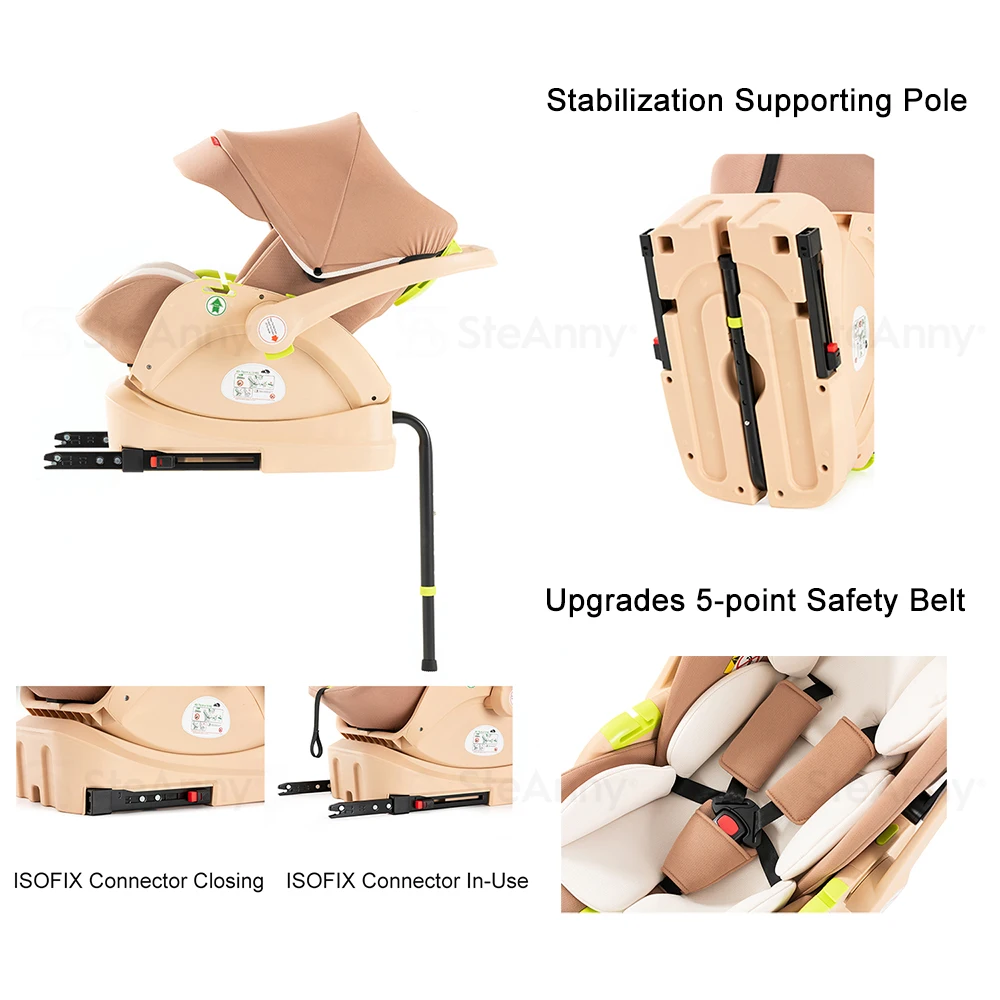 3 in 1 Baby Stroller Baby Travel System Baby Carriage 3in1 with Isofix Base Foldable Newborn Pram Reversible Standard Stroller baby stroller