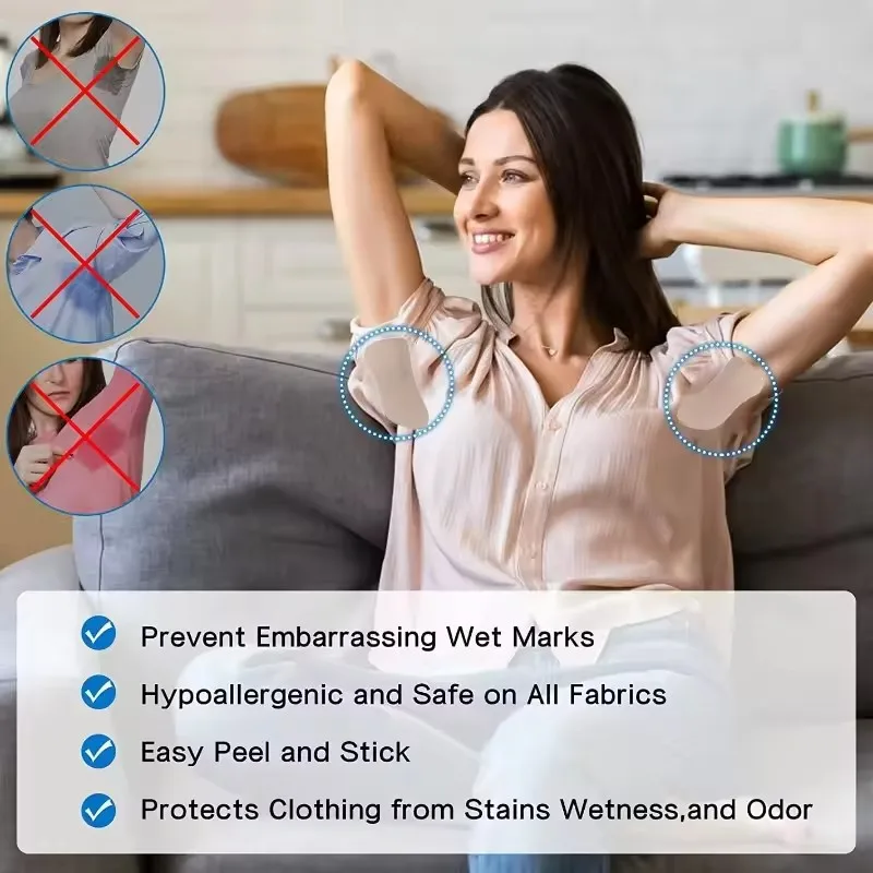 Antiperspirant Deodorant Patch Summer Refreshing Underarm Pads Sports Deodorant Care Plantar Breathable Sweat Absorbing Stickers