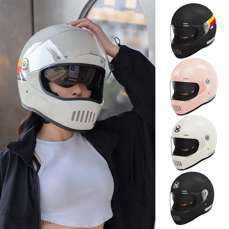 

Motorcycle Helmets Motorcycle Helmets Motorbike Warm Lining Dual Visor Quick Release Street Bike Motorbike Compatible Helmets