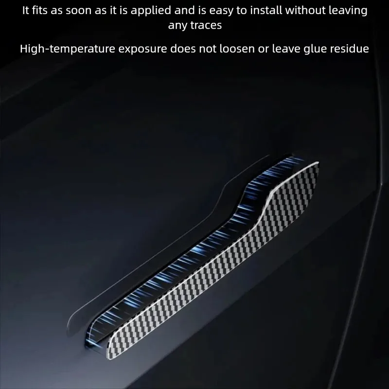 테슬라 모델 3/Y/YL 하이랜드 차량 도어 핸들 장식 스트립 카본 파이버 패턴 보호 스티커 액세서리 4개 (BJBT) ?