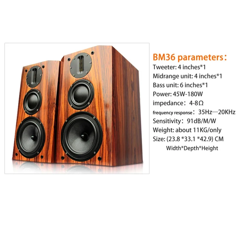High fidelity hifi speaker audiophile grade passive bookshelf speaker 6