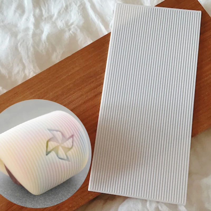 

Wagashi Embossing Tools Striated Reinforcement White Resin Pattern Plate Japanese Handmade Dessert Making Tools