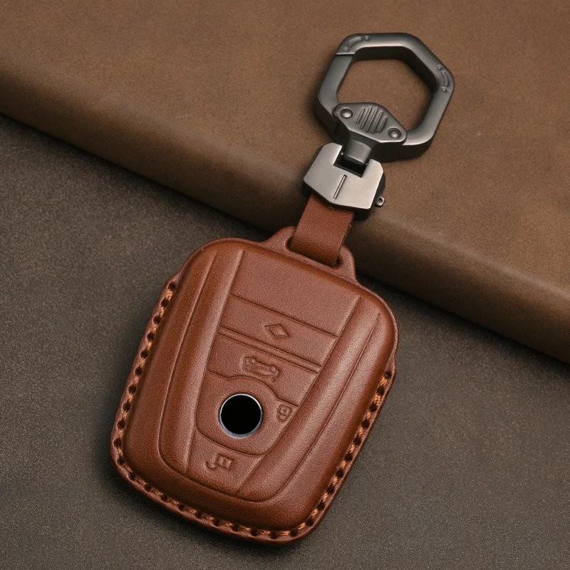 

Car Key Case Cover Fob for BMW I3 I8 Series Key Shell Keychain Ring Auto Accessories Keyring 2018 Leather Protector