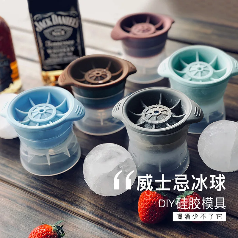

Whiskey Round Ice Cube Maker Silicone Ball Shape Spherical Ice Cube Mould Machine Quick Freezer Ice Mold Tray Kitchen Gadgets