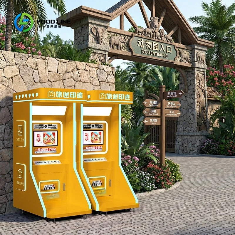Cabina Fotografica Personalizzata con Stampante, Cabina Automatica Intelligente con Fotocamera, Stampa Istantanea di Foto e Creazione di Magneti Fotografici per Frigorifero - immagine 3