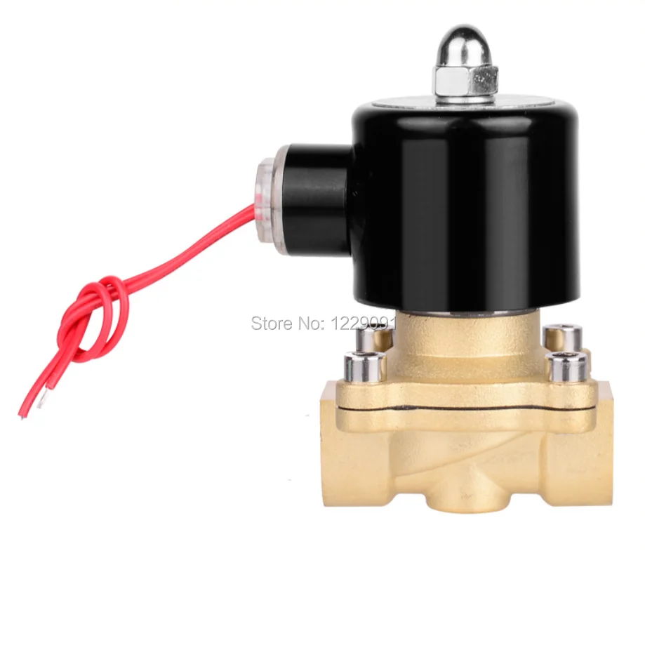 1 1-1/4 Normally closed brass solenoid valve 2W solenoid water inlet valve 12V 24V 220V 110V 380v for Water Air 1 4 3 8 1 2 3 4 1 electric solenoid valve dn08 dn10 dn15 dn20 dn25 n c pneumatic valve for water oil air 12v 24v 110v 220v