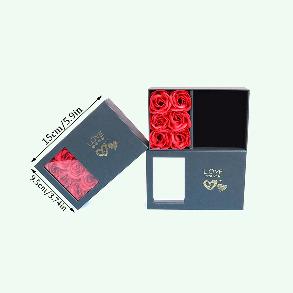 Rose Gift Box Eternal Flower Ring,Pendant,Earrings,Necklace,Jewelry Box 6 Valentine's Day Rose Gift Box Packaging Box Jewelry St 5