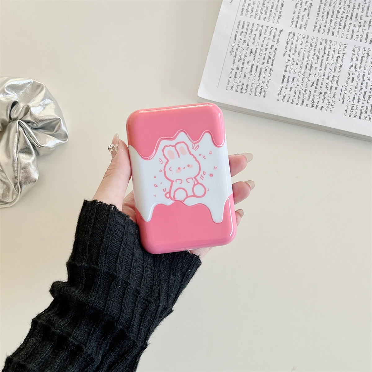 Pink Rabbit Pattern Case for iPhone External Battery