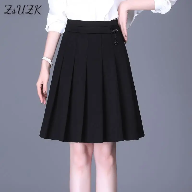 

ZUZK Women Pleated Mini Skirts Korean Fashion Autumn Winter High Waist Ladies Black Pleated Skirt Female Mini Skirt Jupe