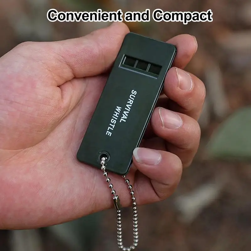 Outdoor 3-Frequency Whistle High Decibel Survival Whistle Hiking Camping Whistle 3 Holes Hunting Whistle Emergency Survival Tool