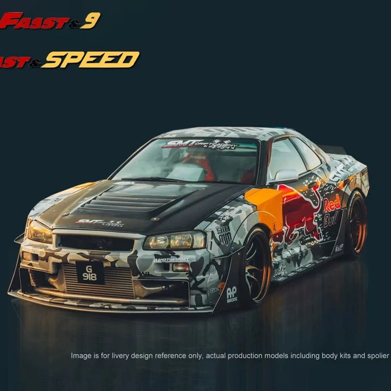 車の合金スカイライン,高速,GT-R r34 z-tune,1:64 - AliExpress 26