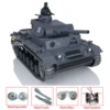 HENG LONG 1/16 7.0 Upgraded Metal Tracks German RC Panzer III L RTR Radio Control Tank 3848 Remote Control Car TH17342-SMT4 1