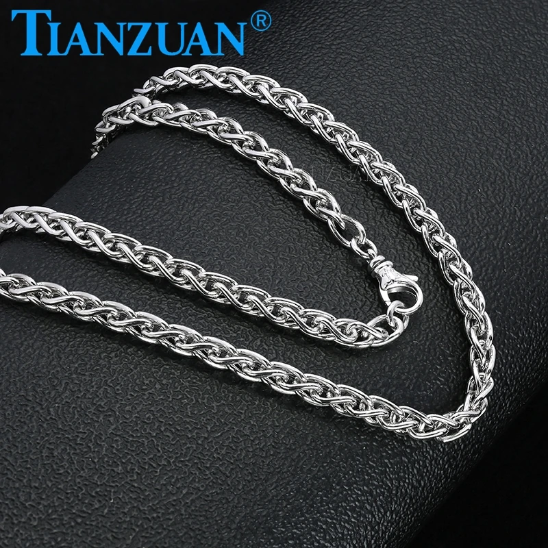 Trendy 5mm 925 Silver Men's Bracelet Necklace Fashion Punk Curb Cuban Link Chain for Men Women Fine Jewelry Gift