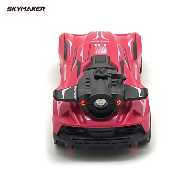 RC Car 1/24 2.4Ghz Remote Control Racing Vehicle 2WD with LED Light Spray Smoke Stunt Electric Remote Control Toy Car for Kids 4