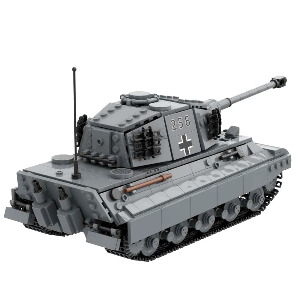 KING TIGER 1:24 Ｐanzerkfwagen_VITiger II ww2 Block Toy PzKfz VI King Tiger Tank Konigstiger War