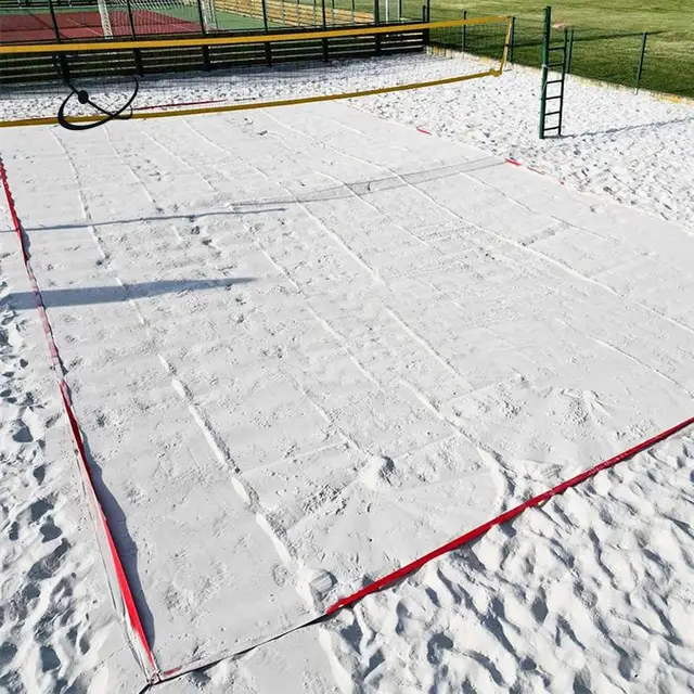 A28F-6Pcs Beach Volleyball Lines Equipment Portable Red Lines Marking Court Marker For Sand Training Beach Outdoor Sports