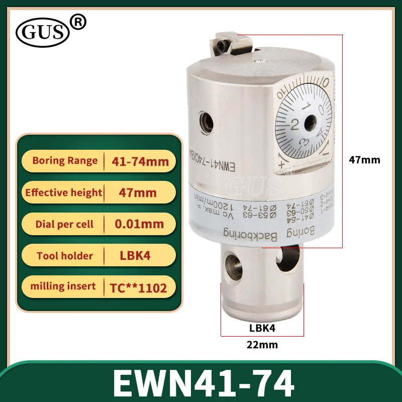 CBH EWN 미세 보링 헤드 EWN20 EWN25 EWN32 EWN41 EWN53 EWN68 조정 가능한 보링 공구 홀더 선반 밀링 보어 CKB1 2 3 4 5 6 LBK