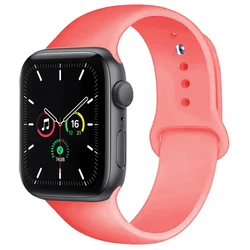 Silicone Sport Band for Apple Watch - Vibrant and Comfortable Bracelet (Rose)
