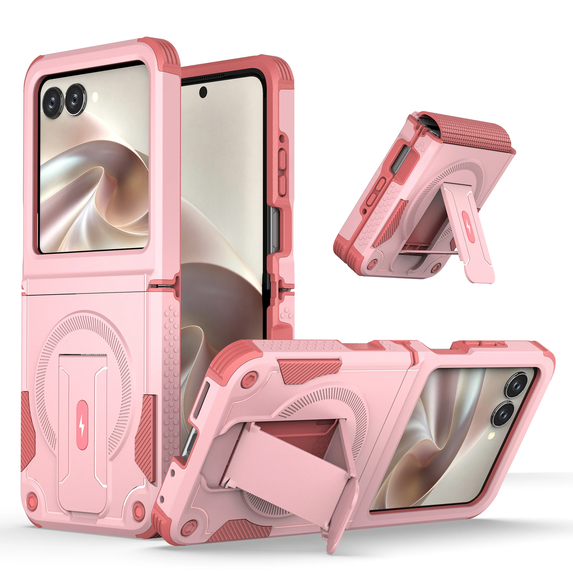 Mecha Magnetic Shockproof Slim Cover with Invisible Bracket and Hinge Protection