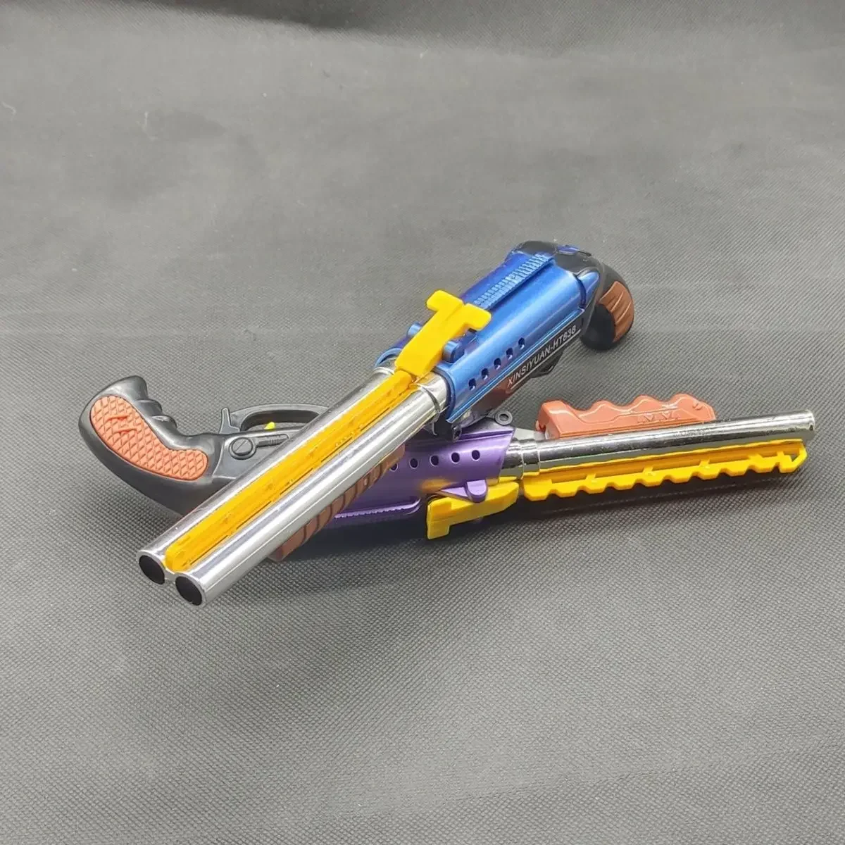 Mini Toy Gun for Boys Soft Bullet Shotgun Double-barrel Short Spray Mid-fold Burst Pistol Shooting Games Gift 6