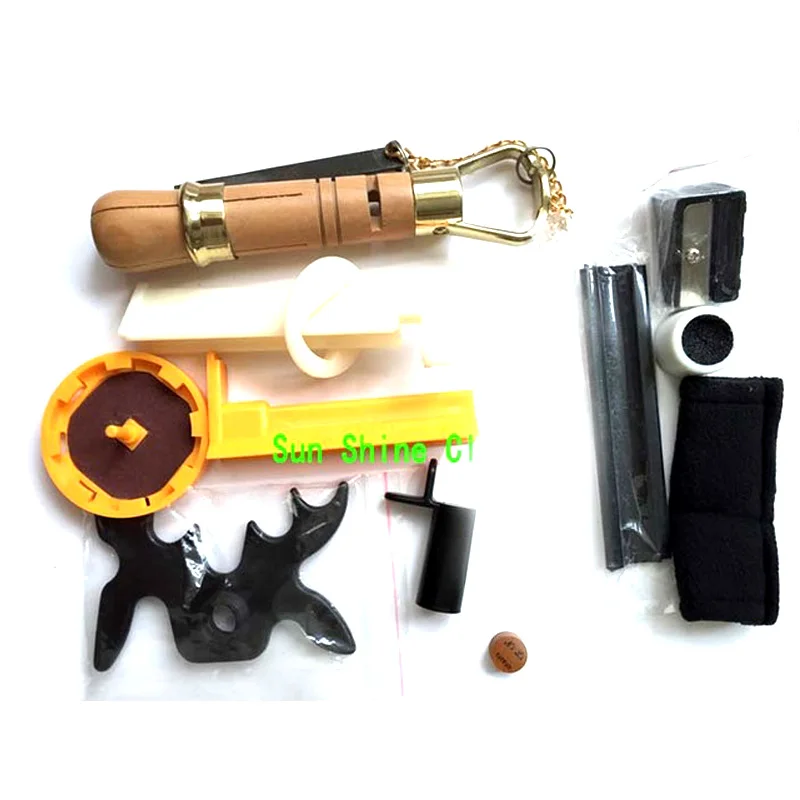 Snooker cue repairs kit/Billiard 10pcs in set/Tip sander billiard cue repair tools /Glove/cue