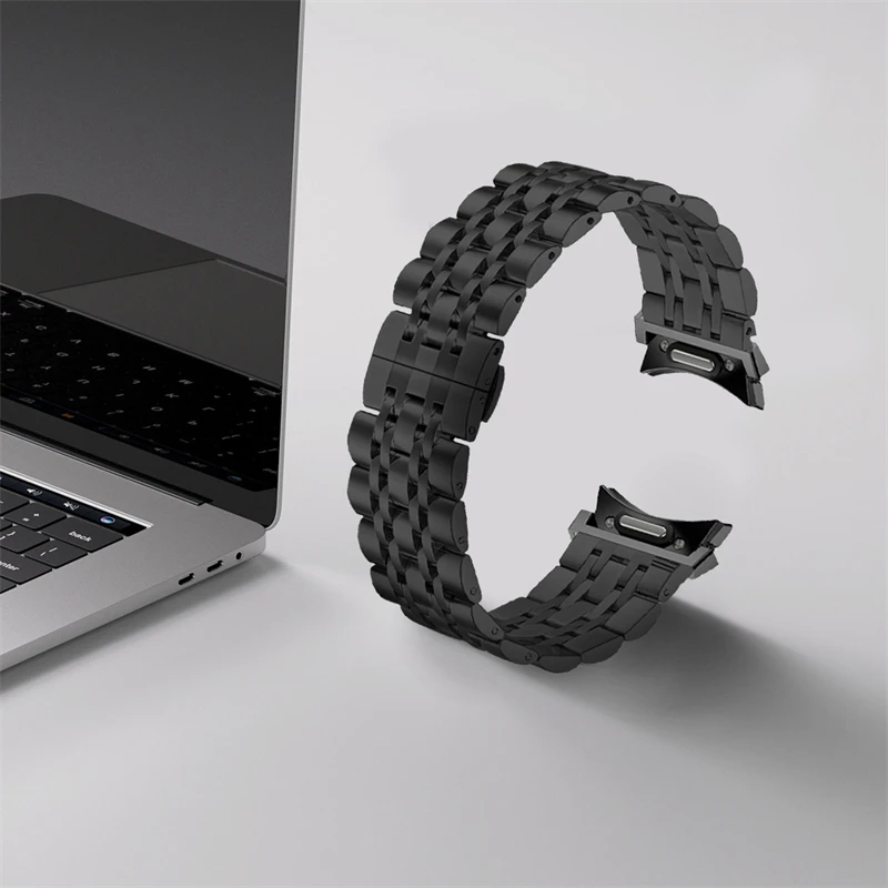 Sleek Stainless Steel Quick Fit Watch Strap - Premium Metal Bracelet Design