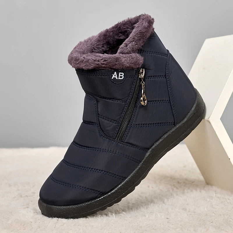 Waterproof Cotton Women Snow Boots Warm Soft Bottom