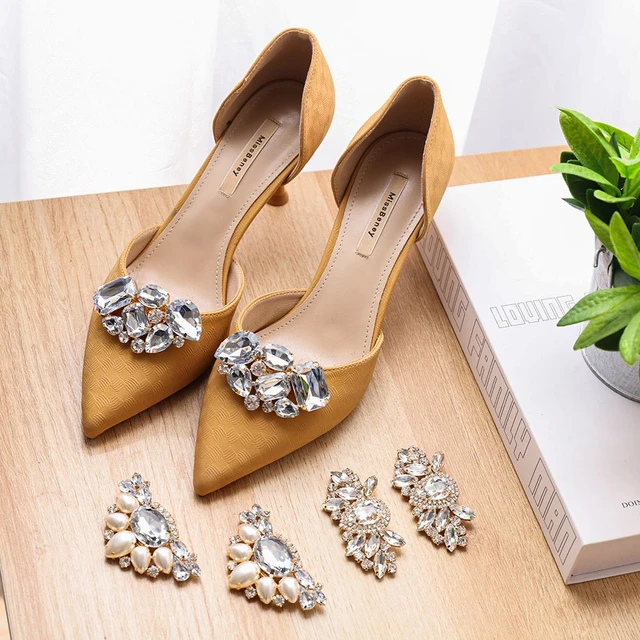 1 Pair Lady High Heel Decor Clips Women Bride Wedding Charm Buckle Shoe  Clip Rhinestone Shoe Decorations Shiny Decorative Shoe Clips