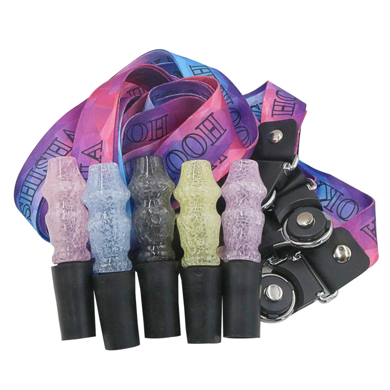 Hookah Mouthpieces Water Sheesha Chicha Narguile Silicone Hang Rope Strap Resin Shisha Mouth Tip Cachimba Accessories