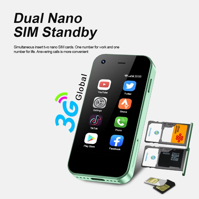 Servo Mini smartphone King5000 Android 9.0 réseau 3G 2 Sim 2gb 16gb wifi Hotspot Gaming Store Chrome caméra HD petit téléphone 2