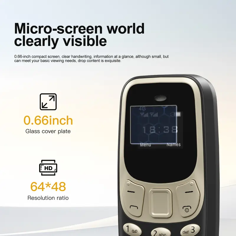 SERVO BM10 LTE 4G Mini Mobile Phone Dual SIM Standby Call Recording Speed Dial Blacklist Alarm Clock Small Feature Backup Phones - Image 5