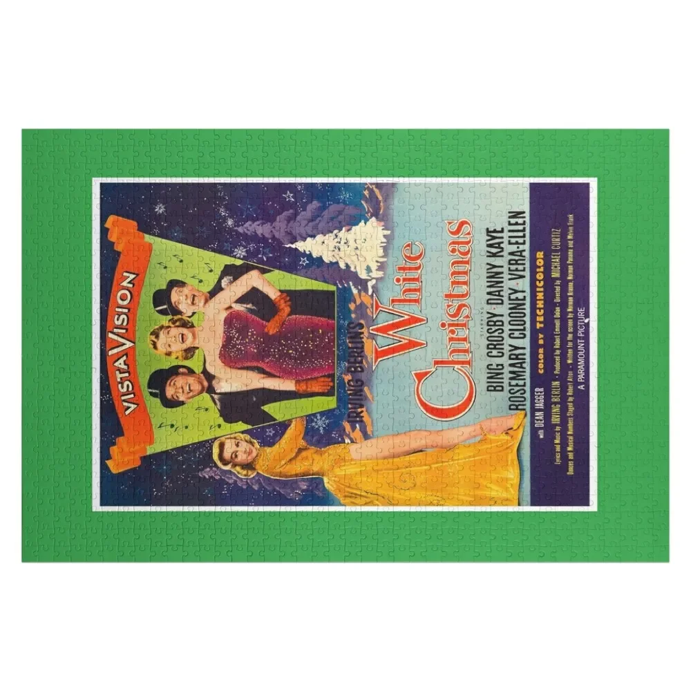 

White Christmas Vintage Movie Poster Jigsaw Puzzle Personalize Diorama Accessories Anime Christmas Gifts Puzzle