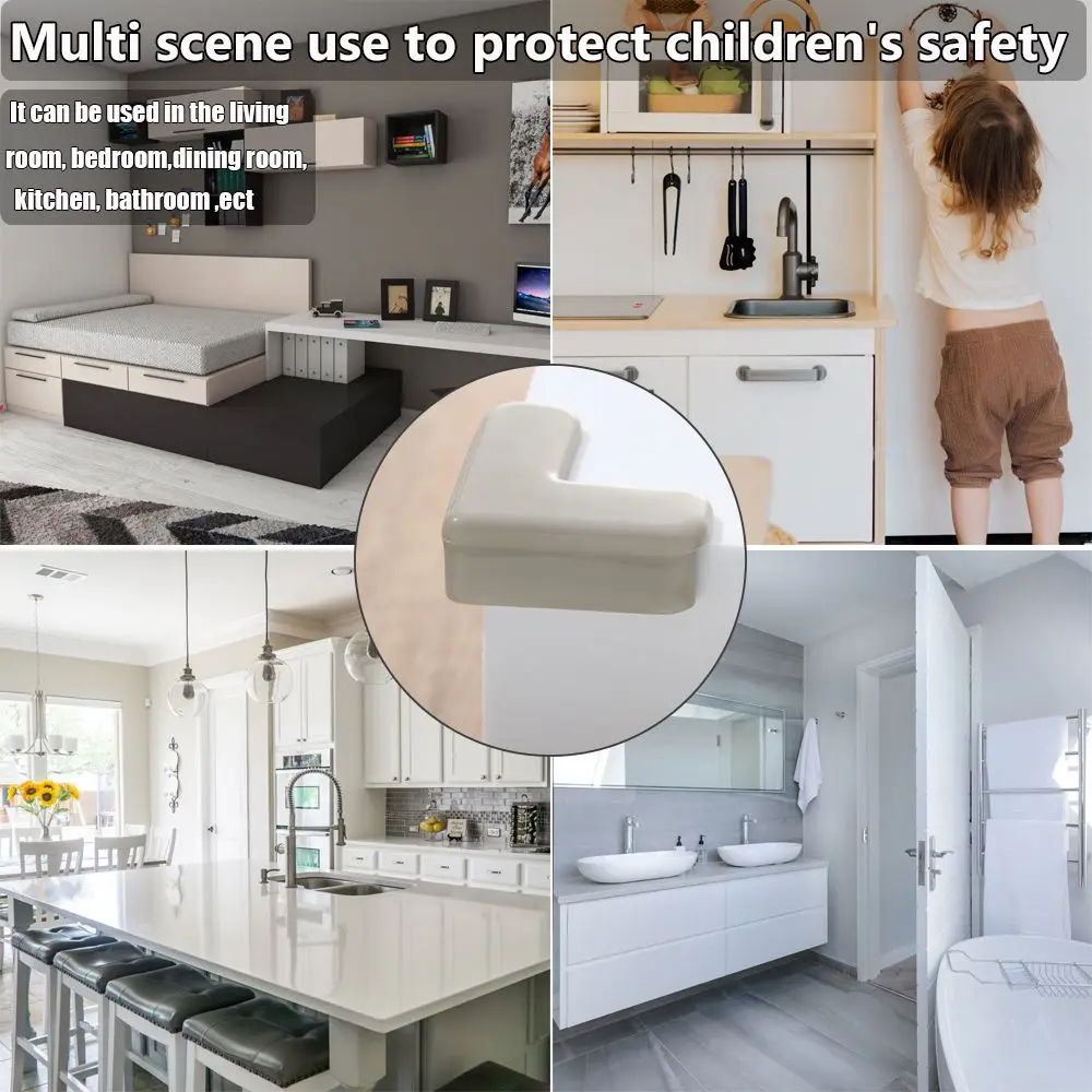 4Pcs Soft Safety Desk Anticollision Strip Table Corner Protector Edge Protection Corner Guards