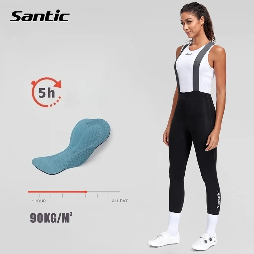 Women Cycling Pants for Spring and Autumn Road Cycling Quick Drying Breathable Bib Long Pants Santic TL25C04283