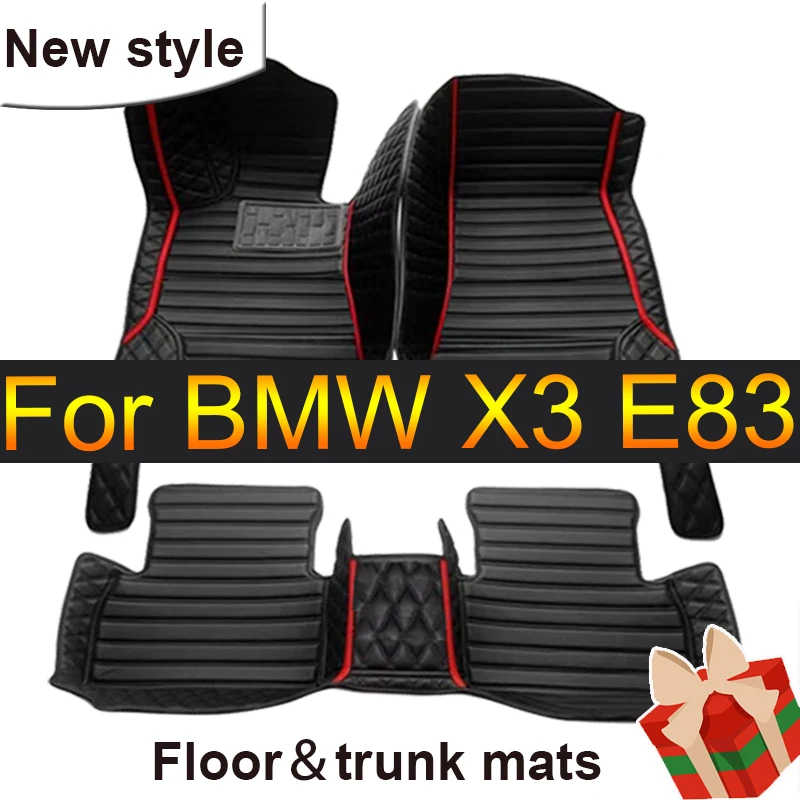 

Автомобильные напольные коврики для BMW X3 E83 2006 ~ 2010, набор кожаных роскошных ковриков с защитой от грязи, детали для интерьера автомобиля