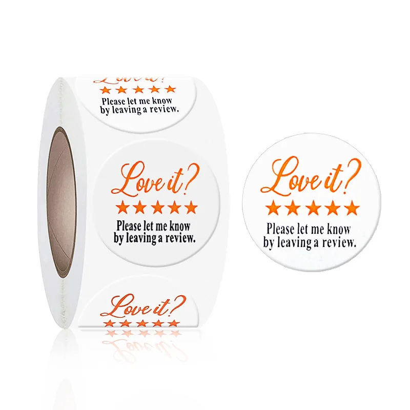50-500pcs Please Leave a Review Sticker for Small Business Package White Thank You Sticker 5 Stars Feedback Stickers Stationary