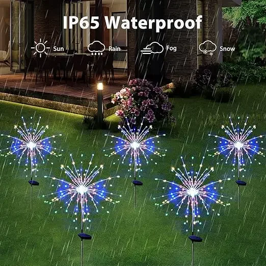Solar Garden Lights Outdoor Waterproof Firework Decorations