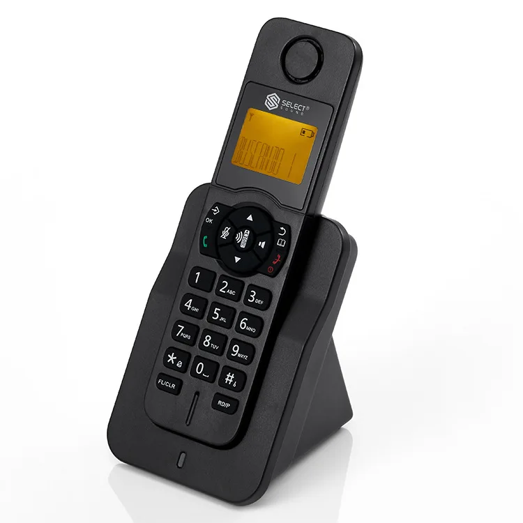 (Black)Business Office Home Handheld Digital Cordless Telephone Low Radiation Cross-border Phone
