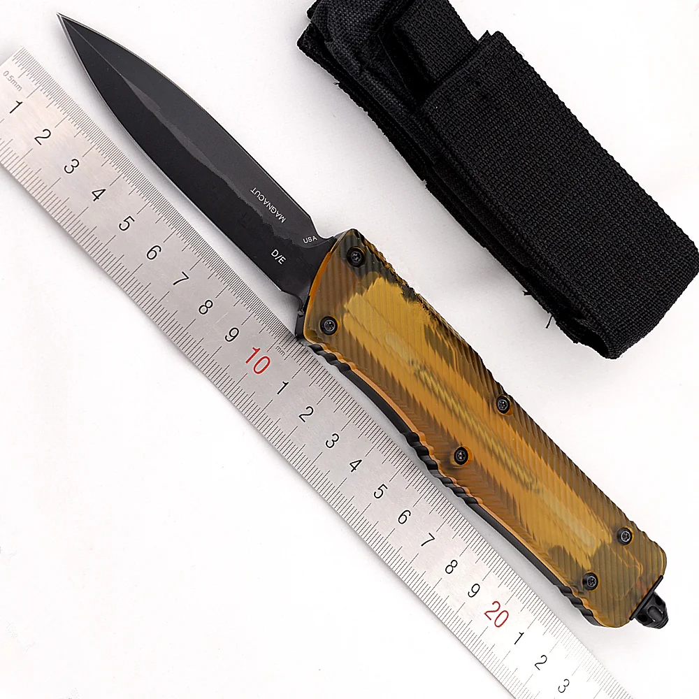 

JUFULE Best Combat TD Amber Ultem Aluminium handle Mark Magnacut Blade Survival EDC Fishing Camping Tool Kitchen Utility knife