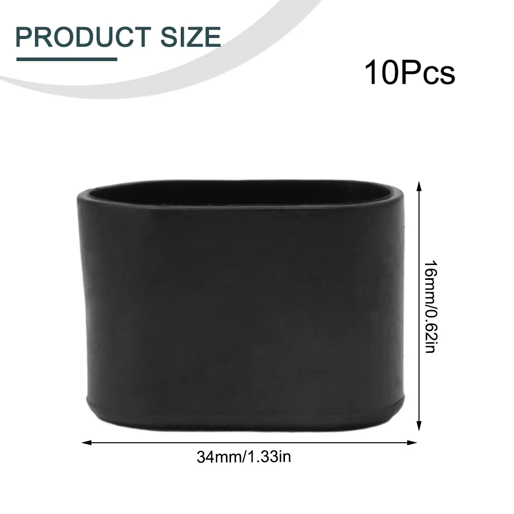 Oval Covers Chair Leg Cap 10Pcs Patio Rubber Floor Protectors For Outdoor Furniture Garden Office 2022 Durable