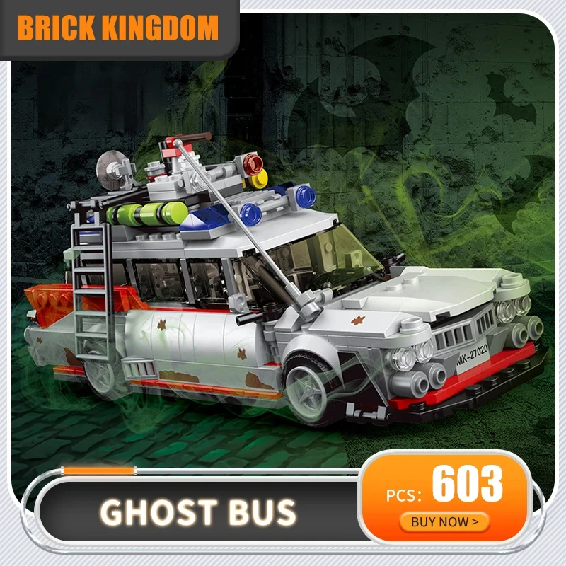 Technology car model building blocks MOC mini ghost movie car assembly building blocks DIY toys children's giftsTechnology car m 4
