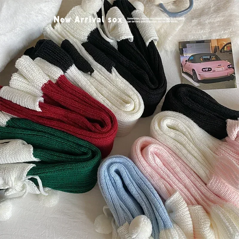 Kids Girl Knee High Socks Leg Warmers For Autumn Winter 1 Piecce