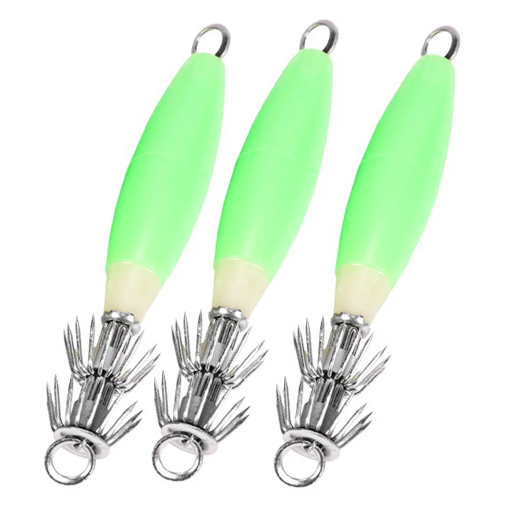 Fishing Lure Squid Jig Hooks Saltwater Luminous Artificial Bait Fluorescent  Hard Lures Fishing Accessories Tackles Goods for Sea