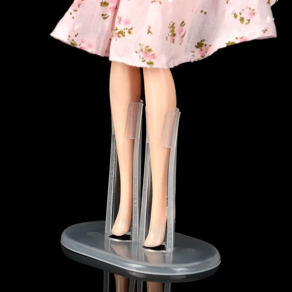 1/5pcs Transparent Plastic Display Holder Doll Support Leg Holders For Barbie Dolls Stands  Kids Dollhouse Toy Accessory 2