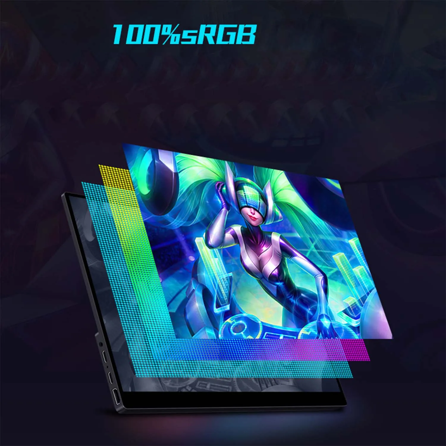 ޴  17.3 ġ 2K 144HZ 2560X1440 USB C Ʈ  100% sRGB ͽٴ, PC Mac PS4/5 ȭ