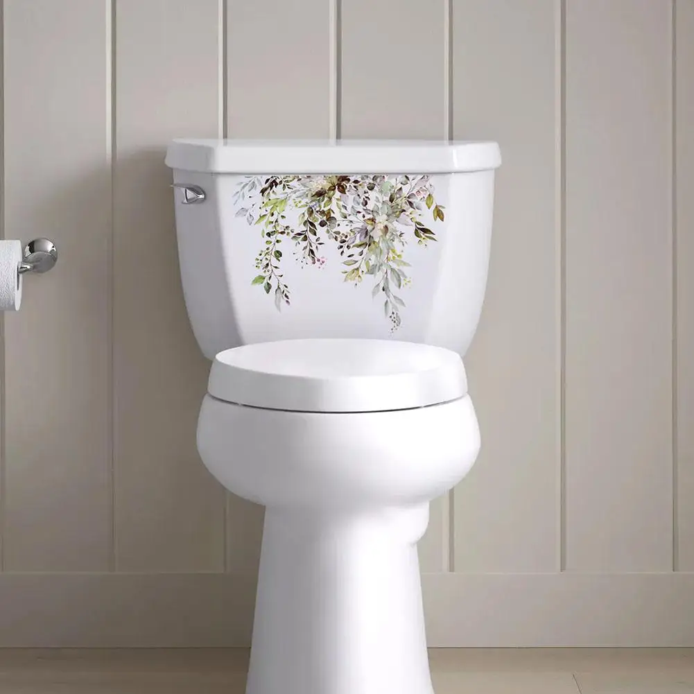 thumbnail image 4 of 1 pieza de pegatinas de flores para inodoro, decoración de WC, papel tapiz autoadhesivo, calcomanías para tapa de inodoro, calcomanías para asiento, pegatinas de pared para habitación de niños, 4 of 6