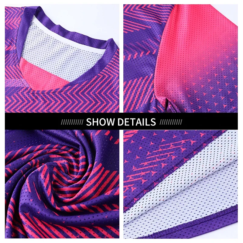 Sportswear T-shirt Summer Men's Print Badminton Table Tennis Running Fitness Competition Training Clothing Gym Tops Male GJ267