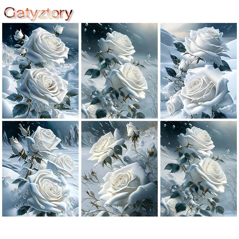 

GATYZTORY Painting By Numbers For Adults Diy Flower Landscape Modern Drawing Coloring By Numbers Kit Home Decor Wall Art Gift