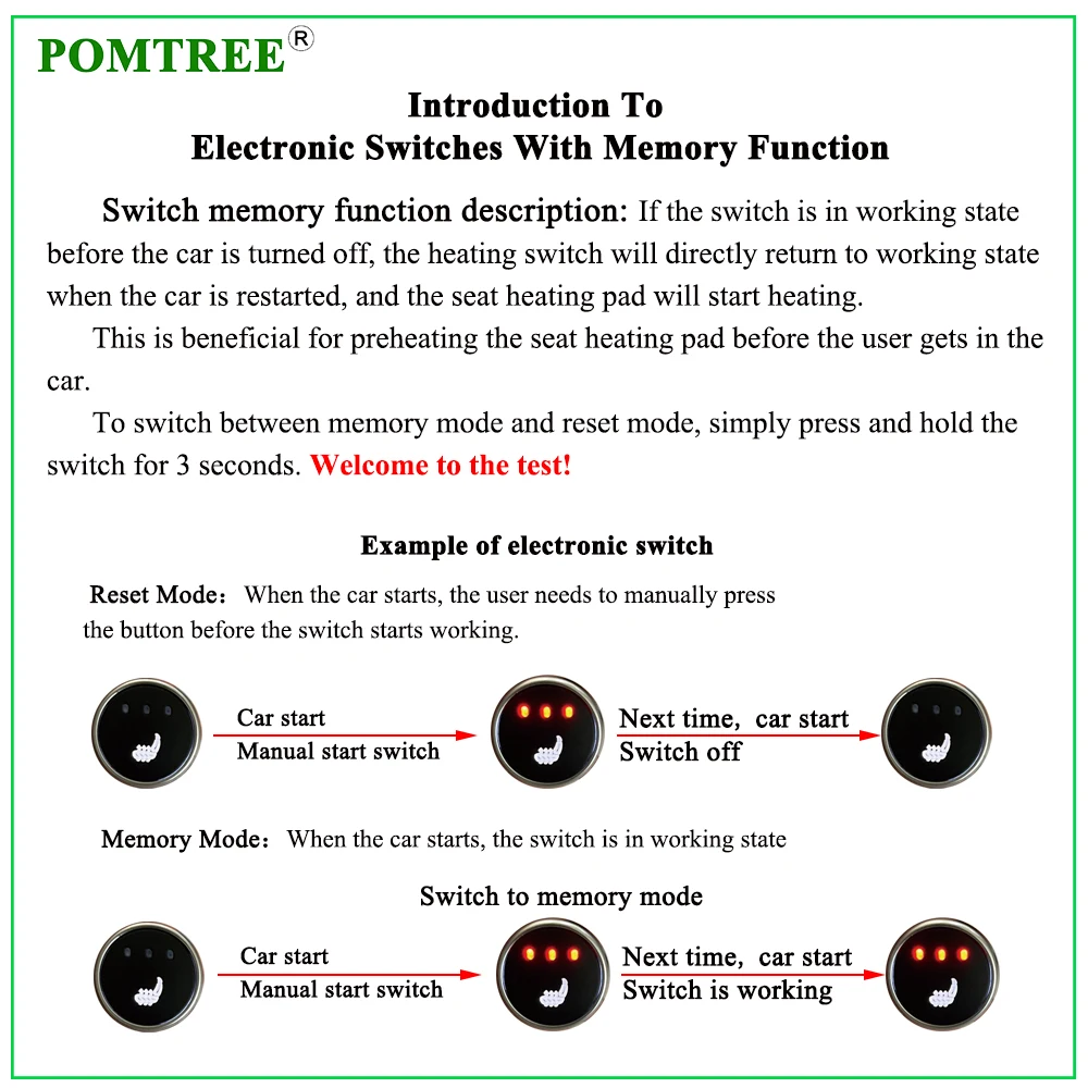 System przełącznika z trzema ustawieniami poziomu ciepła